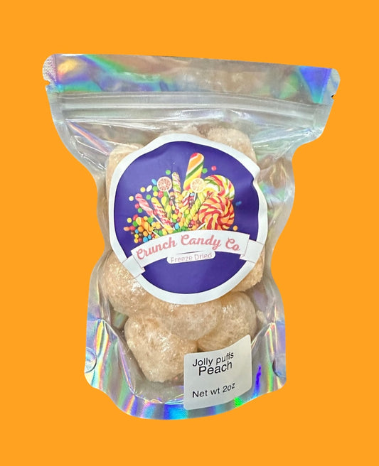 Freeze Dried Peach Jolly Puffs 2-4 oz.